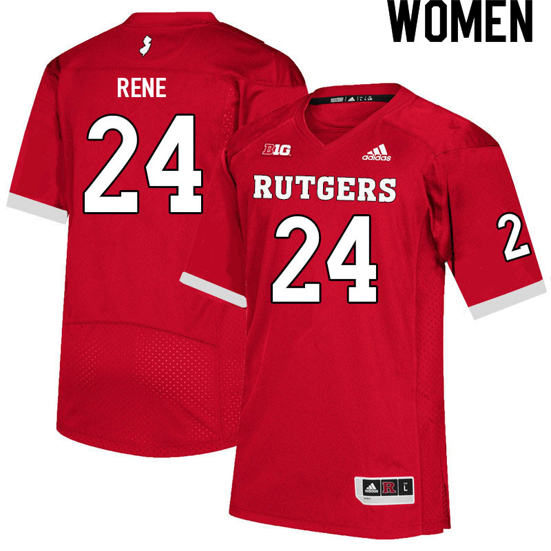 Women #24 Patrice Rene Rutgers Scarlet Knights College Football Jerseys Sale-Scarlet